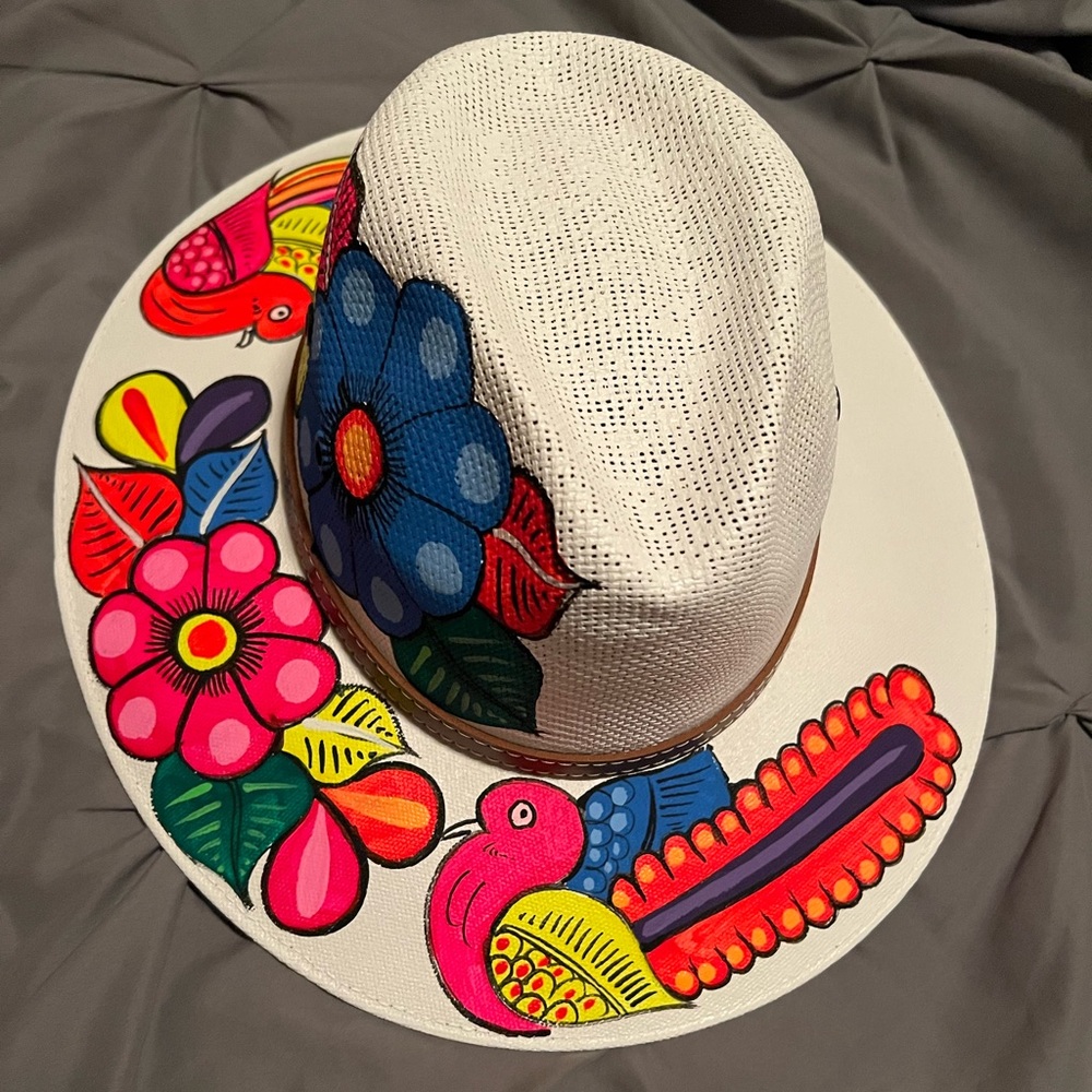 Women’s hand painted fedora
